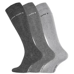 Cotton Prime® Kniestrümpfe 3 Paar Comfort (3-Paar) in angenehmer Baumwollqualität grau 39-42