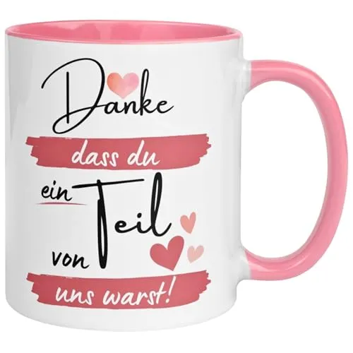 Kollegin Tasse | Abschiedsgeschenk Kollegin | Geschenk für Arbeitskollegin Jobwechsel Mutterschutz | Dankeschön Tasse - Kollege Kaffeebecher | Danke dass du ein Teil von uns warst