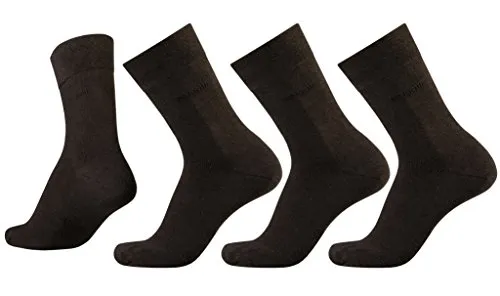 bugatti Basic Mens Socks 3er Pack 6703 180 brown melange Strumpf Socken, Size:39-42
