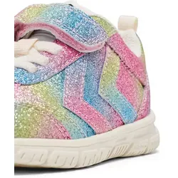 Hummel Crosslite Glitter Infant - Weiß/Multicolor, Größe 21 - Entzückende Kindersneaker mit glitzerndem Design und hohem Tragekomfort. Robuste Materialien und praktischer Klettverschluss für einfaches Anziehen – ideal für kleine Entdecker im Alltag.