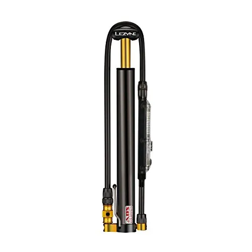 LEZYNE Minipumpe CNC Micro Floor Drive Digital HVG - Luftpumpen für Fahrradreifen, maximale Druckanzeige bis 90 PSI für präzises Pumpen und robustes Aluminiumdesign.