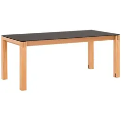 Dieter Knoll Esstisch, Graphit, Eiche, Holz, Kunststoff, Wildeiche, massiv, rechteckig, eckig, 90x76x180-280 cm, ausziehbar, in verschiedenen Größen erhältlich, Holzarten Variantenauswahl, Esszimmer, Tische, Esstische, Esstische ausziehbar