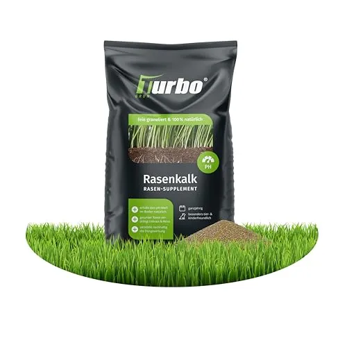 Rasenkalk Turbogrün, 18kg für 180m² - Ideal für gesunden Rasen - Der Rasenkalk Turbogrün sorgt für einen gesunden Rasen, der Moos und Pilze verdrängt. Einfach mit dem Streuwagen anzuwenden, neutralisiert er den pH-Wert des Bodens und verbessert nachhaltig die Rasenqualität.