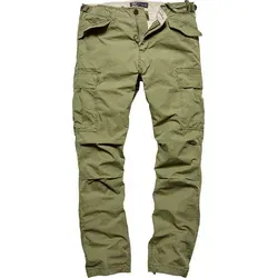 Vintage Industries Miller M65 Cargohose - Hell Oliv - W40 - Herren-Stoffhosen mit Baumwoll Ripstop, original US-Modell, 2 Seitentaschen und verstellbarem Bund für optimalen Tragekomfort.
