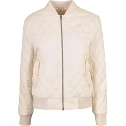 Urban Classics Damen Diamond Quilt Nylon Jacket in Whitesand, Größe L - Funktionsjacke mit regulärer Passform, weich und lässig - ideal für stilvolle Outdoor-Aktivitäten.