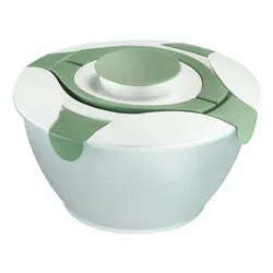 WESTMARK Salatschüssel mit Dressing-Behälter, Fassungsvermögen: 6,5 Liter, Salatbutler, Mint-, Kunststoff: PP, PE, spülmaschinengeeignet, Made in Germany grün