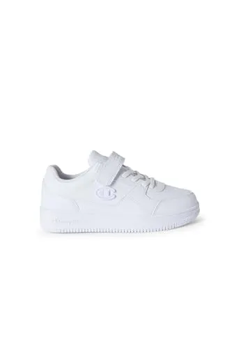 Champion RD18 Low B Ps Low Top Jungen Schuhe Weiß Ww001 32 EU - Sneaker mit Klettverschluss für einfaches An- und Ausziehen, ideal für junge Sportler in der Basketball Legacy Kollektion.