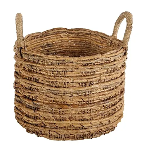 Casa Moro Flechtkorb VINA M - Allzweckkorb aus Bananenblatt - Regalkorb im Boho Chic, handgefertigt aus 100% Naturmaterial, vielseitig einsetzbar als Wäschekorb, Obstkorb oder Dekoration.