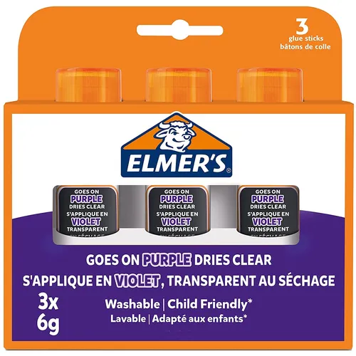 ELMER'S Klebestift Disappearing Purple 6 g 3er Blister