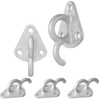 TRAILERKRAFT Dreiloch Planenhaken PlusPro Netzhaken Für Anhängerplane Spannhaken Dreilochhaken Bordwand Mit Öse Metall 5 Stk.