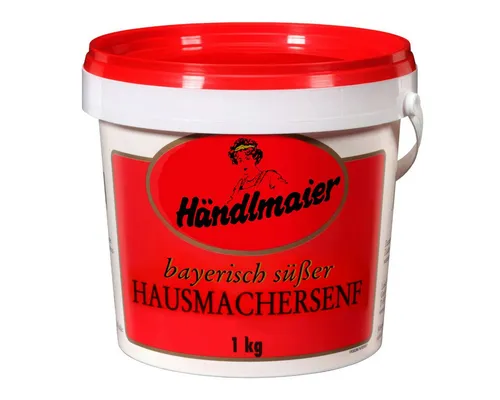 Händlmaier Saucen, Händlmaiers Hausmachersenf bayrisch süß im Eimer glutenfrei 1000g
