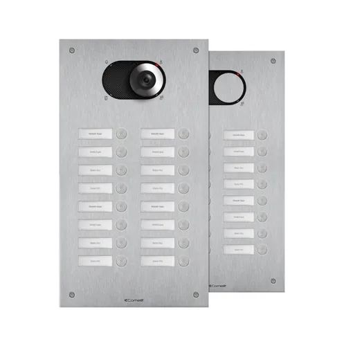 Comelit IX0216 Frontplatte Switch für 16 Teilnehmer - Verteilen: 2-reihige Frontplatte aus V4A, ideal für die Kombination mit UP- oder AP-Gehäusen und Lautsprechern für optimale Audio- oder Video-Kommunikation.