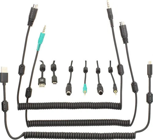 Minadax DIGIRIG Mobile Digital Kabel SET + USB Kabel | Kompatibel mit Yaesu FT-8xx - mit Ferritkernen an beiden Enden