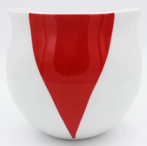 Colani Kaffeetasse Arrow Rot 260ml - Cappuccinotasse aus edlem Porzellan mit modernem Design, ideal als Geschenk oder für stilvolle Kaffeepausen. Inklusive Geschenkkarton.