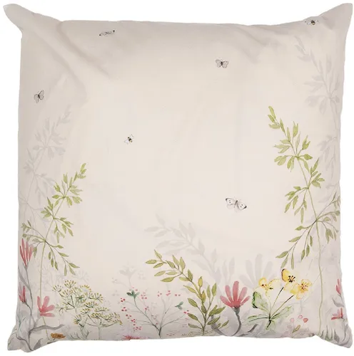 Clayre & Eef WFF22 Kissenhülle Flora & Fauna 45x45 Beige Grün