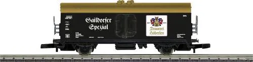 Märklin 98211 Z Exklusiver Bierwagen Gaildorfer Spezial - Z Güterwagen, detailgetreuer privater Bierkühlwagen in exklusivem Design, ideal für Sammler und Modellbahnfans.