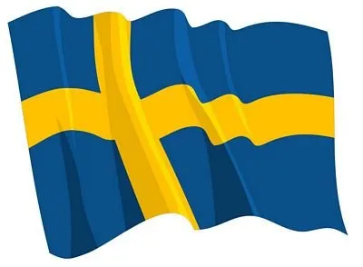 Autoaufkleber Sticker Fahne Schweden wehend Flagge Aufkleber