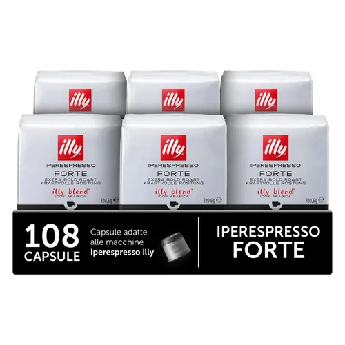 illy Caffè in Capsule Iperespresso FORTE – 100% Arabica - Kaffeekapsel für intensiven Genuss, mit vollem Aroma und hochwertiger Qualität für das perfekte Kaffeeerlebnis.