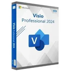 Microsoft Visio 2024 Professional ESD - Office-Software zur Erstellung von Diagrammen und Schaubildern, ideal für professionelle Visualisierungen und Teamarbeit.