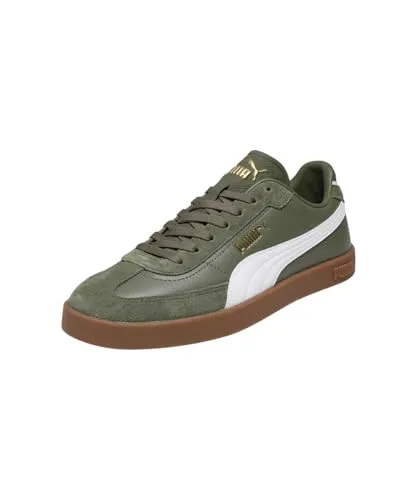 Puma Club II Era Damen Sneaker, Loden Green/Puma White, Größe 42 EU - Stylischer Damen Sneaker mit Regular Fit und Schnürung. Die Wildleder-Overlays sorgen für eine starke Textur und einen modernen Look.