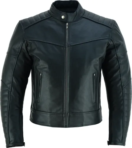 PROANTI Leder Motorradjacke – Elegante Biker Jacke aus Rindsleder - Schutzjacken mit CE Protektoren und YKK-Reißverschlüssen, ideal für Sicherheit und Stil auf jeder Fahrt.