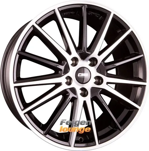 CMS C23 8X18 5/112 ET43 Diamond Rim Black - Alufelge in 18 Zoll mit edlem Diamond Rim Schwarz, ideal für sportliche Fahrzeuge. Maximale Traglast von 725 kg sorgt für hohe Stabilität und Sicherheit.