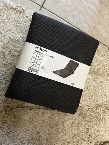 Ikea Frösön Cushion Cover für Liege 190x60cm - Auflagen für Liegen, eleganter dunkelgrauer Bezug, wasserabweisend und ideal für den Außenbereich.