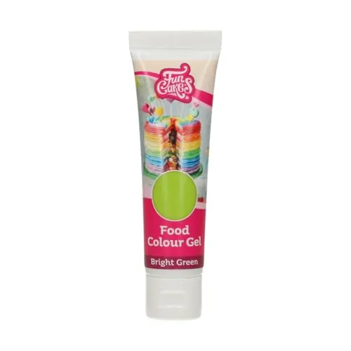 FunCakes Food Colour Gel Bright Green: Hochkonzentrierte Lebensmittelfarbe für Teig, Sahne, Fondant, Marzipan. Einfache Dosierung. Einzelne Tropfen, um lebendige Farben zu erzeugen. Halal. 30 g.