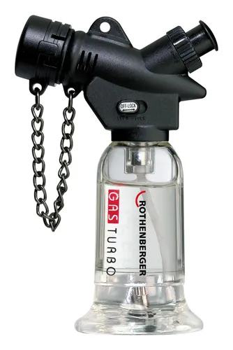 Rothenberger Industrial Pocket Torch Gasbrenner 450 °C - Lötgeräte: Vielseitiger Gaslötbrenner mit Piezozünder, ideal für präzise Feinlötarbeiten und Bastelprojekte, wiederbefüllbar und einfach zu handhaben.
