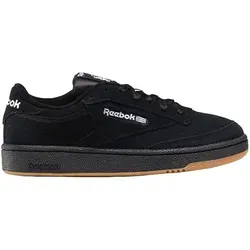 Reebok Unisex Club C 85 Sneaker - Cblack Ftwwht Rbkle3, 36.5 EU - Herren-Sneaker aus hochwertigem Leder mit weichem Tragegefühl und strapazierfähiger Gummi-Zwischensohle für optimalen Komfort und Langlebigkeit.