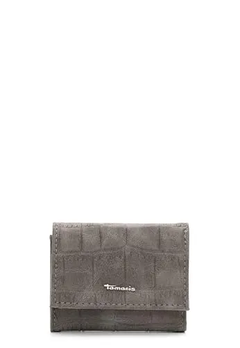 Tamaris Charlotta Geldbörse Wallet - Stylische Geldbörse in Darktaupe mit Krokoleder-Design, bietet Platz für Karten, Münzen und Scheine, sorgt für Ordnung und Stressfreiheit beim Bezahlen.