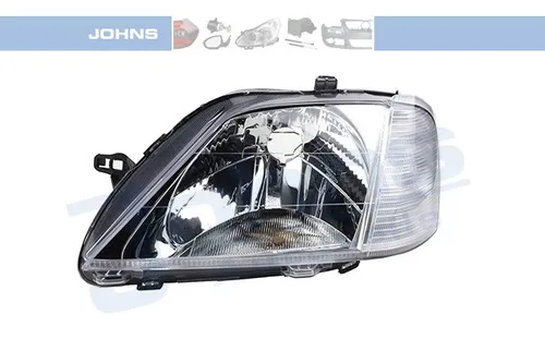 Johns Scheinwerfer H4 Links für Dacia Logan MCV - Frontscheinwerfer H4 links mit mechanischer Leuchtweitenregulierung, ideal für Dacia Logan MCV Baujahre 02/07-10/08. Integrierte Blinkleuchte für optimale Sicht und Sicherheit.