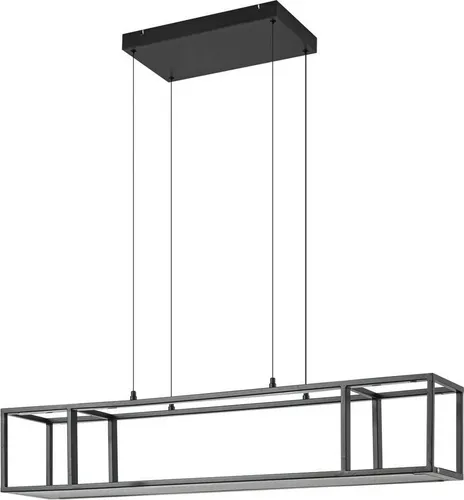 Hängelampe Estante Lucande - Dimmbar und Modern - Moderne LED-Hängeleuchte für Wohn- und Esszimmer. Mit Touchdimmer für individuelle Lichtintensität und energiesparenden LEDs in warmweißem Licht (3.000 K). Ein stilvoller Blickfang aus Metall.