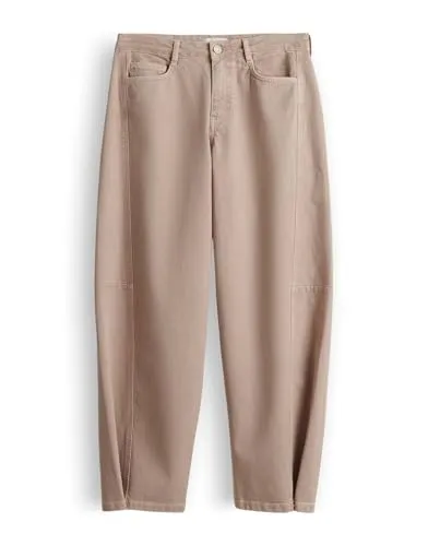 OPUS Damen Barrel Jeans | LOLAH Vision Mid Rise Salted Caramel, 42 L28 - Die OPUS Barrel Jeans kombiniert modisches Design mit erstklassiger Verarbeitung. Ideal für trendbewusste Frauen, bietet sie hohen Tragekomfort dank der ovalen Passform und bleibt durch die hochwertige Denim-Qualität formstabil.