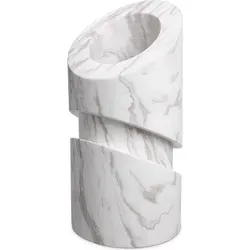 Casa Padrino Luxus Marmor Deko Objekt - Elegante Wohnzimmer Deko - Luxuriöses Deko Objekt aus geschliffenem Marmor, Ø 18 cm, H. 36 cm, ideal für stilvolle Schreibtische und Wohnräume. Pflegeleicht und exzellent verarbeitet.