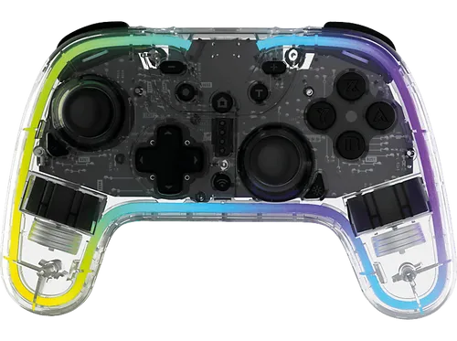 Snakebyte GAMEPAD RGB S - Wireless Controller für Nintendo Switch - Controller für Nintendo Switch mit präzisen Hall-Effect-Sensoren und RGB-Beleuchtung für individuelles Gaming-Erlebnis und lange Akkulaufzeit von 6-10 Stunden.