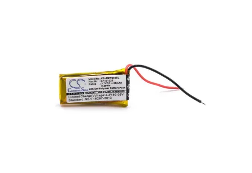 vhbw passend für Sony SBH80, NWZ-W202 (80 mAh, 3,7 V, Li-Polymer) Akku Akku Li-Polymer 80 mAh (3,7 V), Leistungsfähiger Austausch-Akku für MP3-Player Musik-, Video- Player