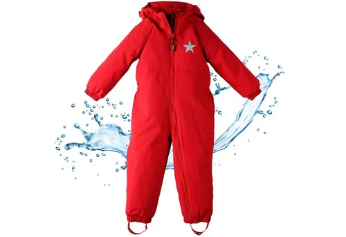 Bms Regenoverall Kinder - Wasserdicht in Rot - Hochwertiger, wasserdichter Regenoverall für Kinder (Größe 98, ca. 3 Jahre) aus 100% Polyester. Ideal für nasse Tage, schützt zuverlässig und sorgt für trockenen Spielspaß im Freien.