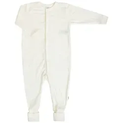 Joha Baby Overall aus Wolle Natur (60 cm, Weiß) - Schlafstrampler für Baby-Jungen, aus reiner Merinowolle, temperaturausgleichend und feuchtigkeitsregulierend für optimalen Komfort.