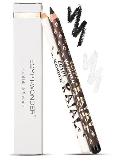 EGYPT-WONDER Kajal Black&White – Set aus schwarzem & weißem Kajalstift – Für Tiefe, Frische & vielseitige Augen-Make-ups