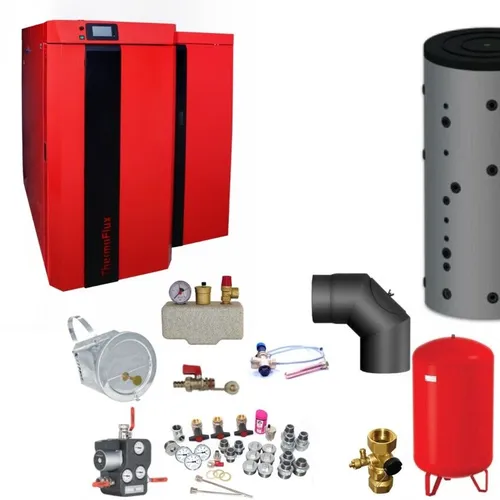ThermoFlux Kombikessel Pid Logic Kombi 35 kW - Komplettset 2 - Pelletheizung für effiziente Heizungswasserbereitstellung, ideal für umweltbewusste Heizlösungen.