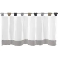 Arsvita Bistrogardine mit Schlaufen 150 cm x 45 cm Grau Schwarz