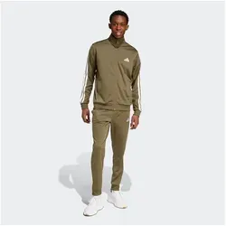 adidas Trainingsanzug M 3S TR TT TS (2-tlg) – Sportlich und bequem - Zweiteiliges Set in Olive Strata/White, ideal für Laufen und sportliche Aktivitäten. Hergestellt aus 100% Polyester, maschinenwaschbar und mit sportlichem Schnitt für optimalen Komfort.