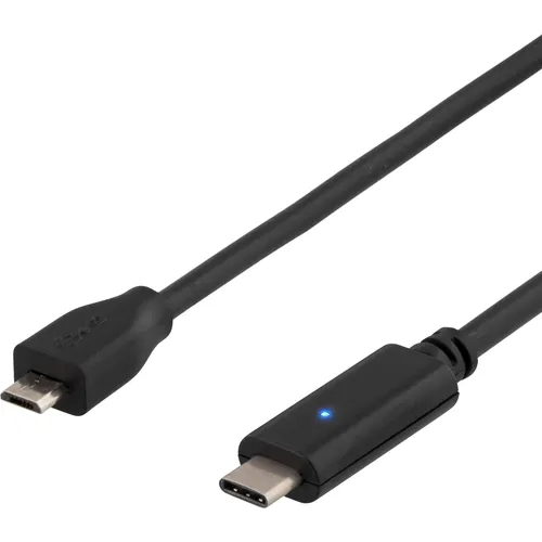 Deltaco - USB-C cable - Micro-USB Type B to 24 pin USB-C - 1 m