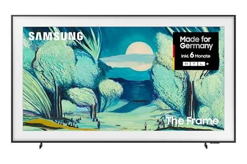 Samsung GQ65LS03FAUXZG The Frame 65 Zoll QLED Fernseher - Stylischer 65 Zoll QLED Fernseher mit Kunstmodus, ideal für Ihr Zuhause. Energieeffizienzklasse G, maximale Auflösung 4K für ein atemberaubendes Seherlebnis.