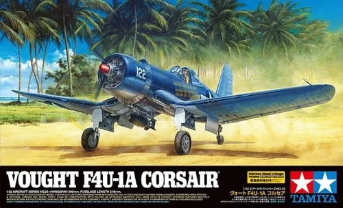 Tamiya 60325 1/32 F4U-1A Corsair - Flugzeugmodell - 1/32 Bausatz des legendären F4U-1A Corsair, ideal für Modellbau-Enthusiasten und Detail-Liebhaber.
