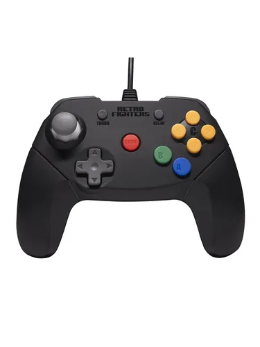 Brawler64 Color Edition v2 - Black - Wired Controller - Nintendo 64 - Lampen für Gamer: Der Brawler64 Controller bietet ein ergonomisches Design, transparente Farben und moderne Features für ein verbessertes Spielerlebnis.
