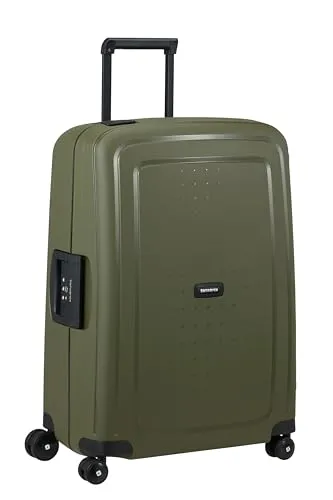 Samsonite S'Cure 4-Rollen Koffer 69 cm - Der Samsonite S'Cure Trolley in oliv bietet optimale Sicherheit und Funktionalität. Mit 4 stabilen Rollen und robustem Material ist er der perfekte Begleiter für Reisen.