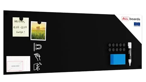 ALLboards Magnettafel SLIMboard – Rahmenloses Design mit Kreideoberfläche 30 cm x 90 cm - Präsentation: Ideal für kreative Ideen und Notizen, mit eleganter, rahmenloser Kreideoberfläche für vielseitige Nutzung.