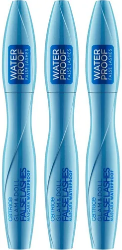 Catrice Mascara Glam & Doll False Lashes Waterproof, 3-tlg., mit Falsch-Wimpern-Effekt